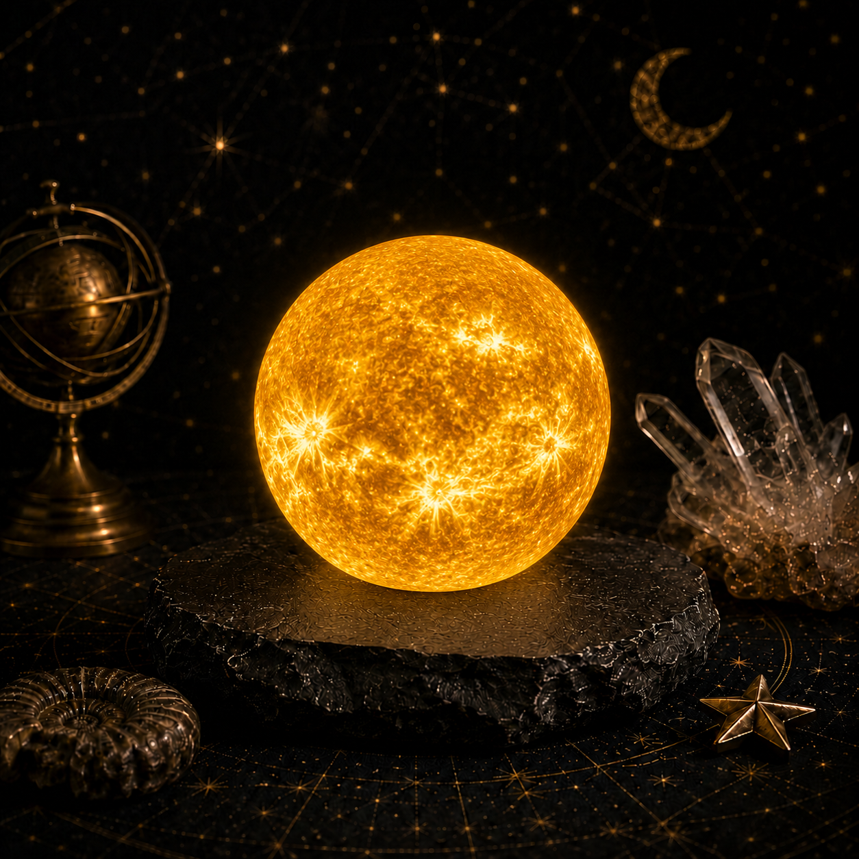Yellow Dwarf Star Lamp