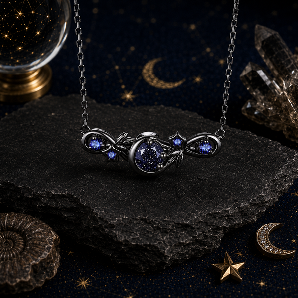 Blue Goldstone Necklace