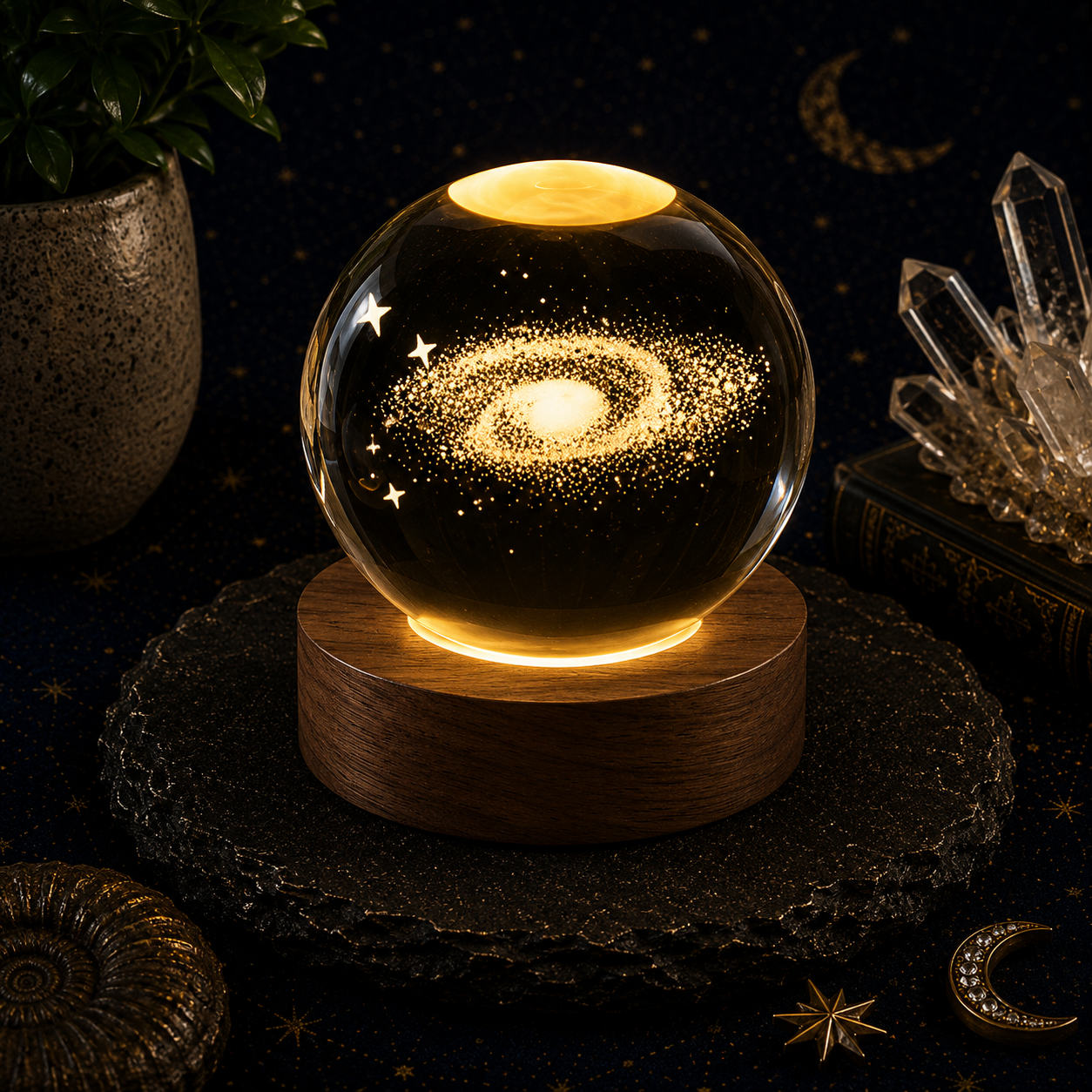 Spiral Galaxy Crystal Ball