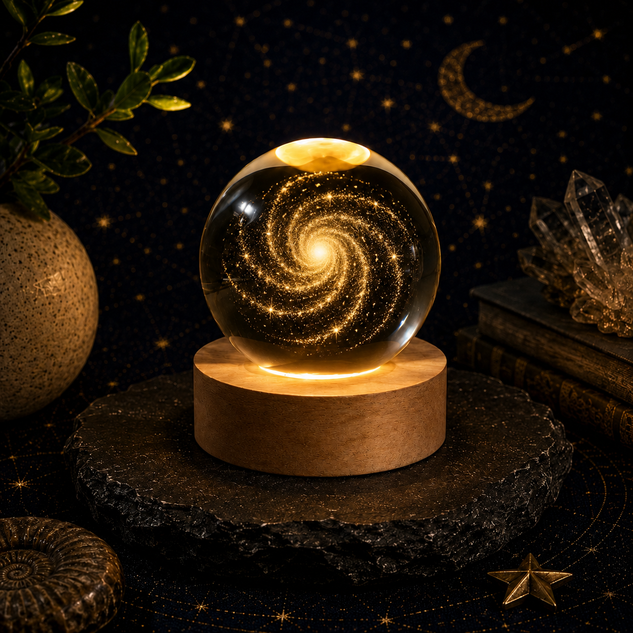 Pinwheel Spiral Galaxy Crystal Ball