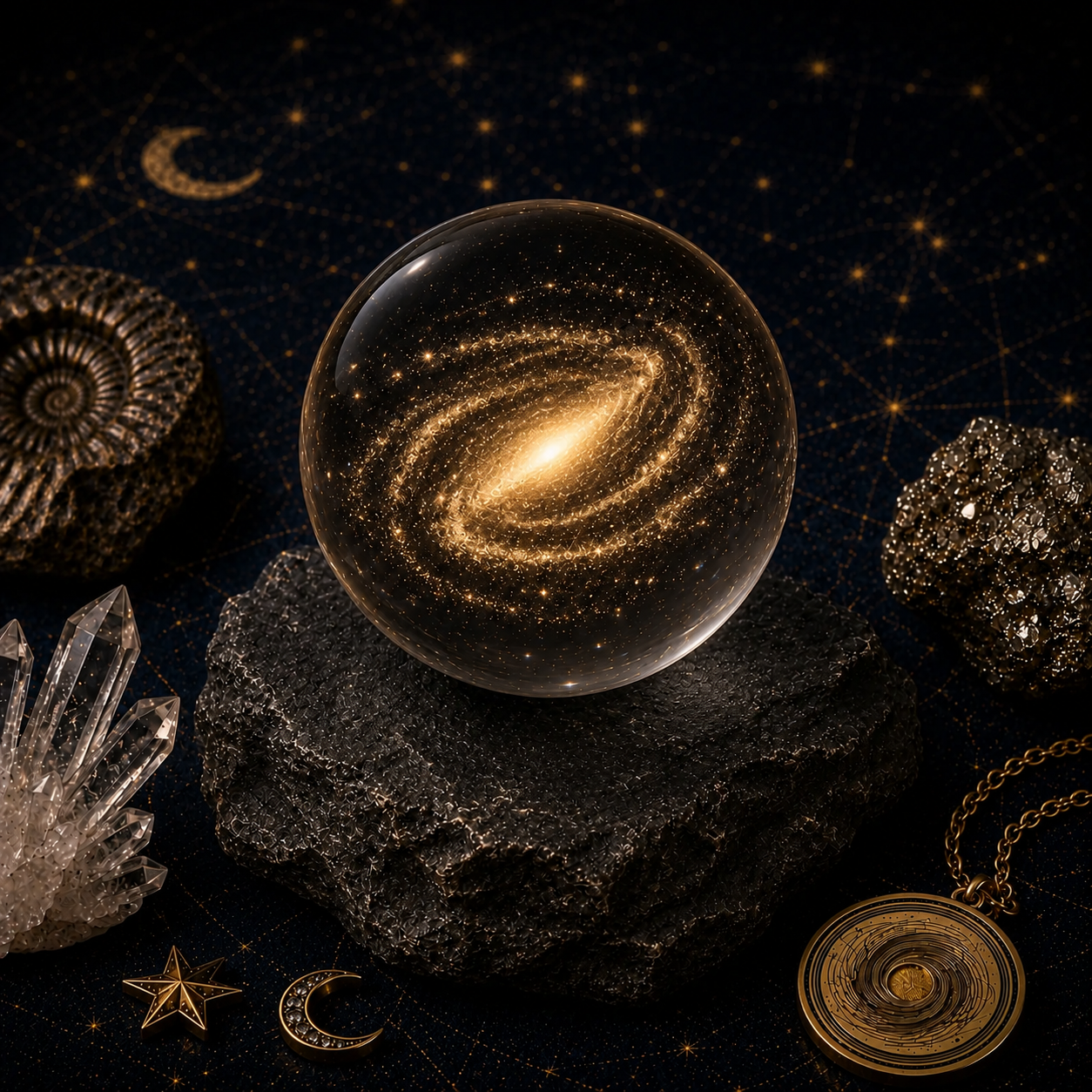 Barred Galaxy Crystal Ball