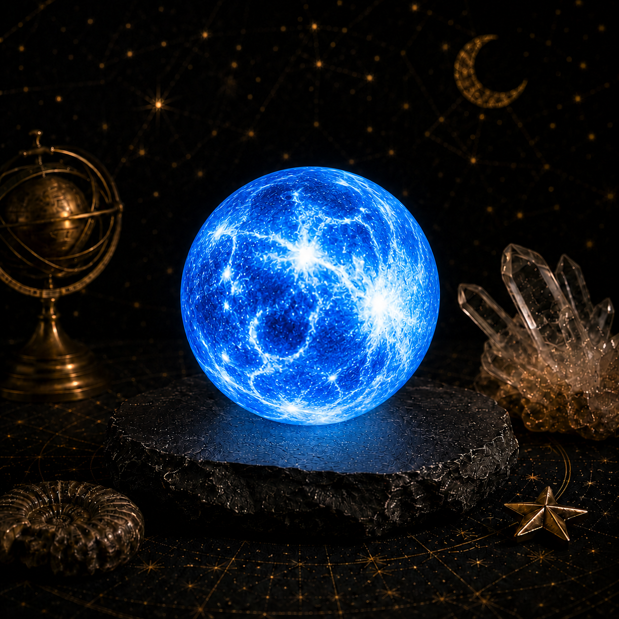 Blue Giant Star Lamp