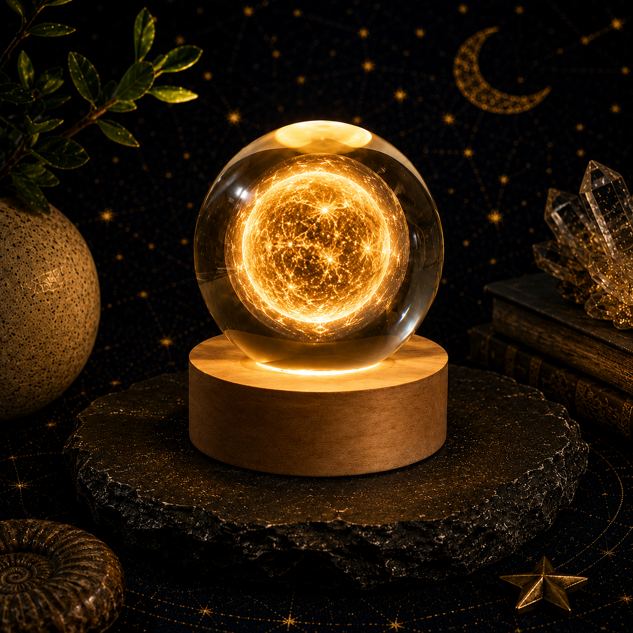 Orange Giant Crystal Ball