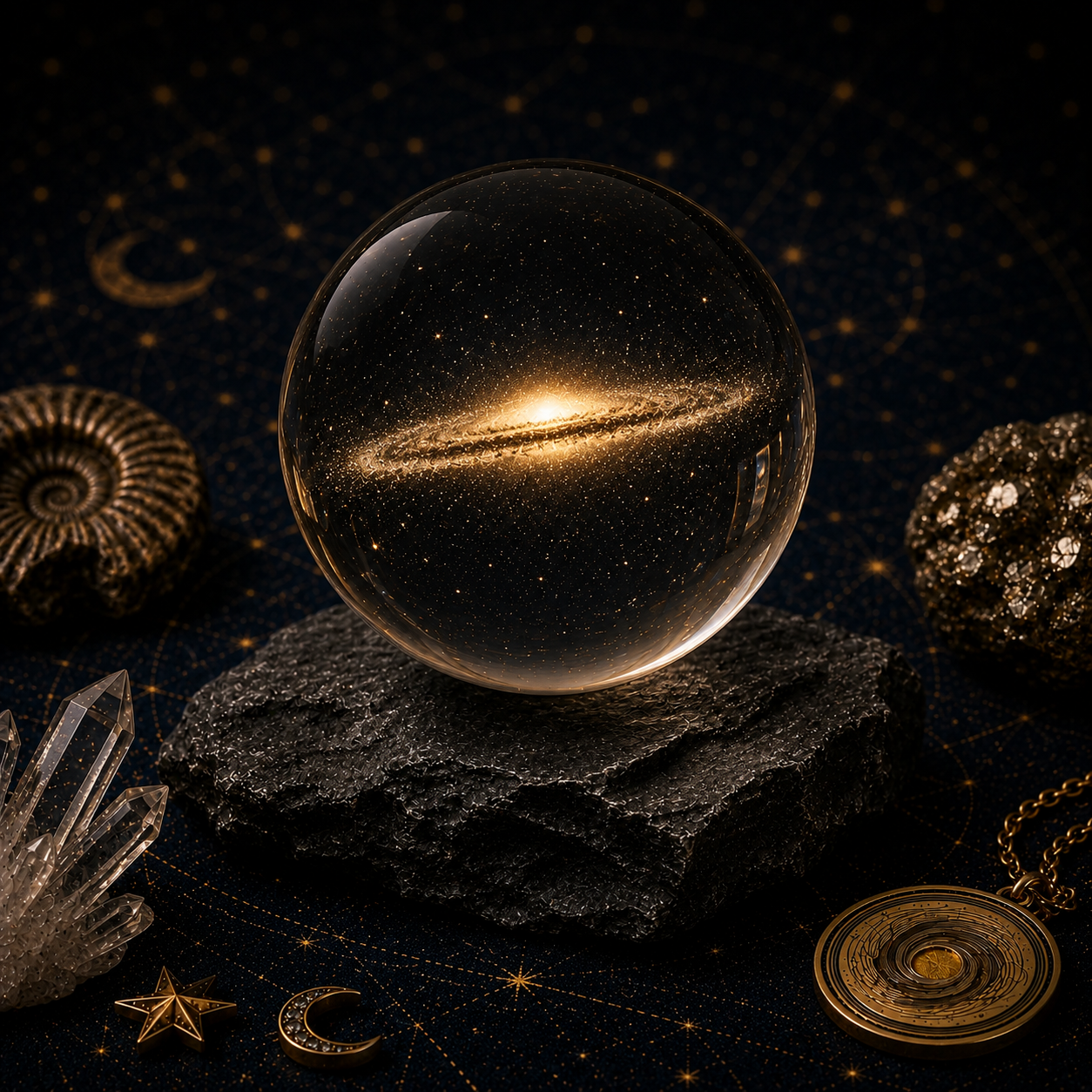 Edge-On Galaxy Crystal Ball