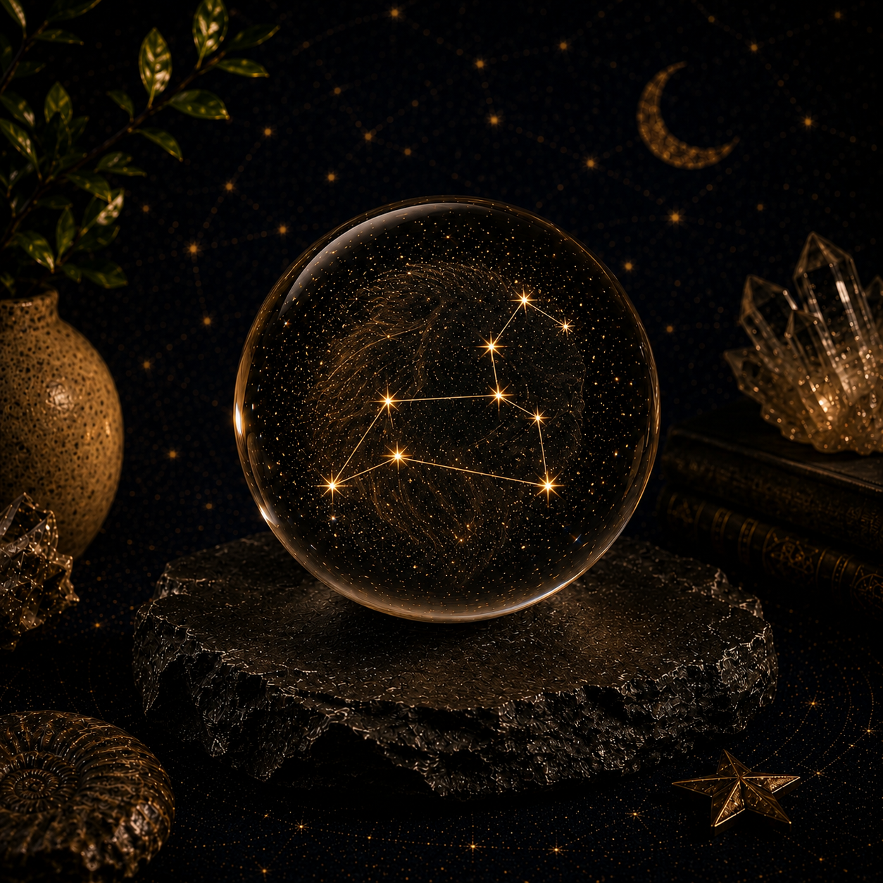 Leo Zodiac Crystal Ball