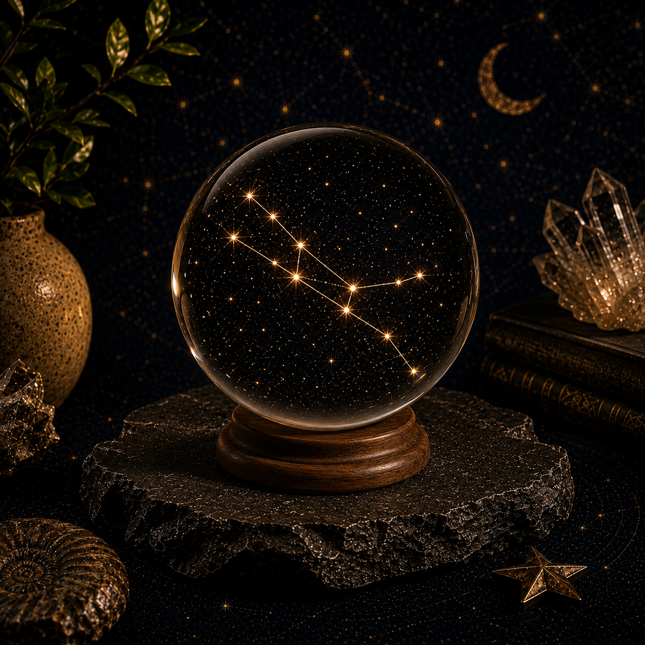 Lyra Constellation Crystal Ball – Minimalist