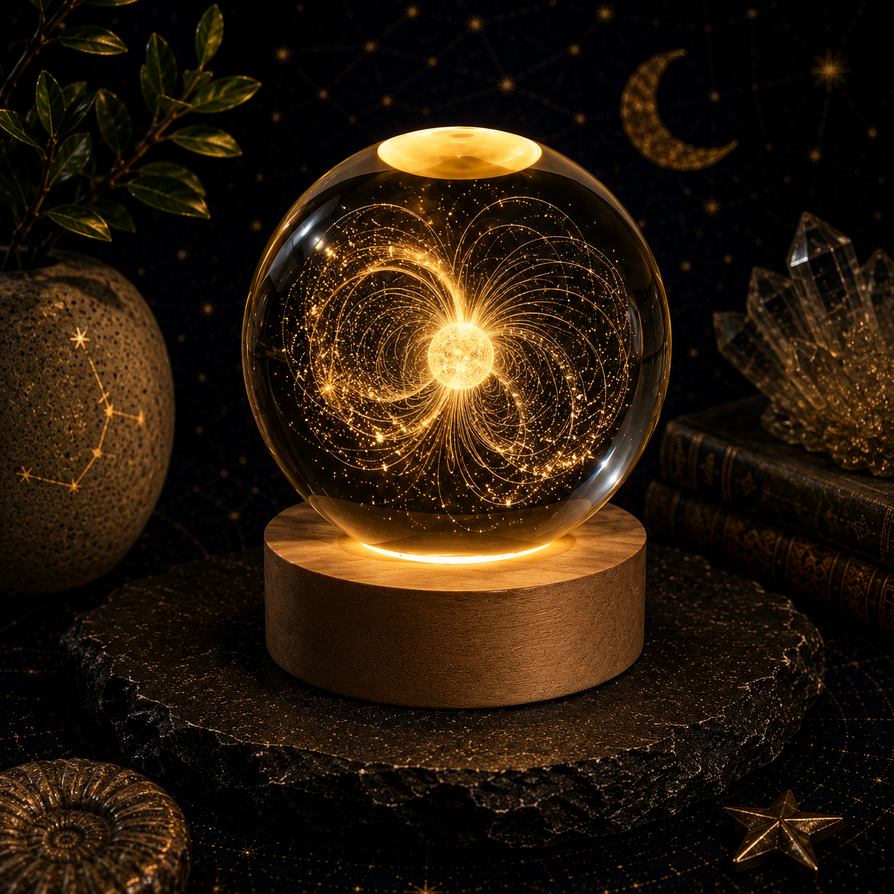 Magnetar Field Lines Crystal Ball