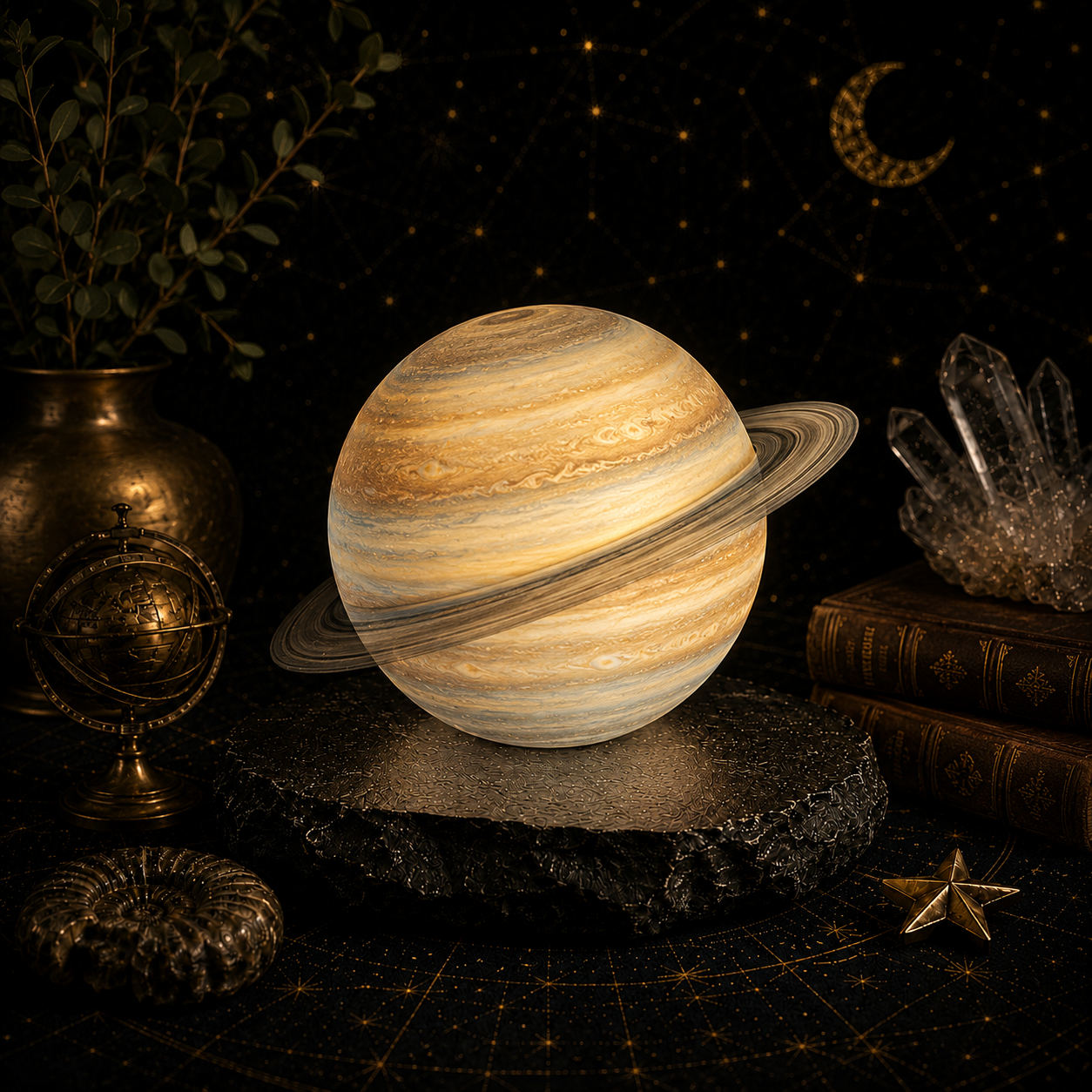 Saturn Moon Lamp