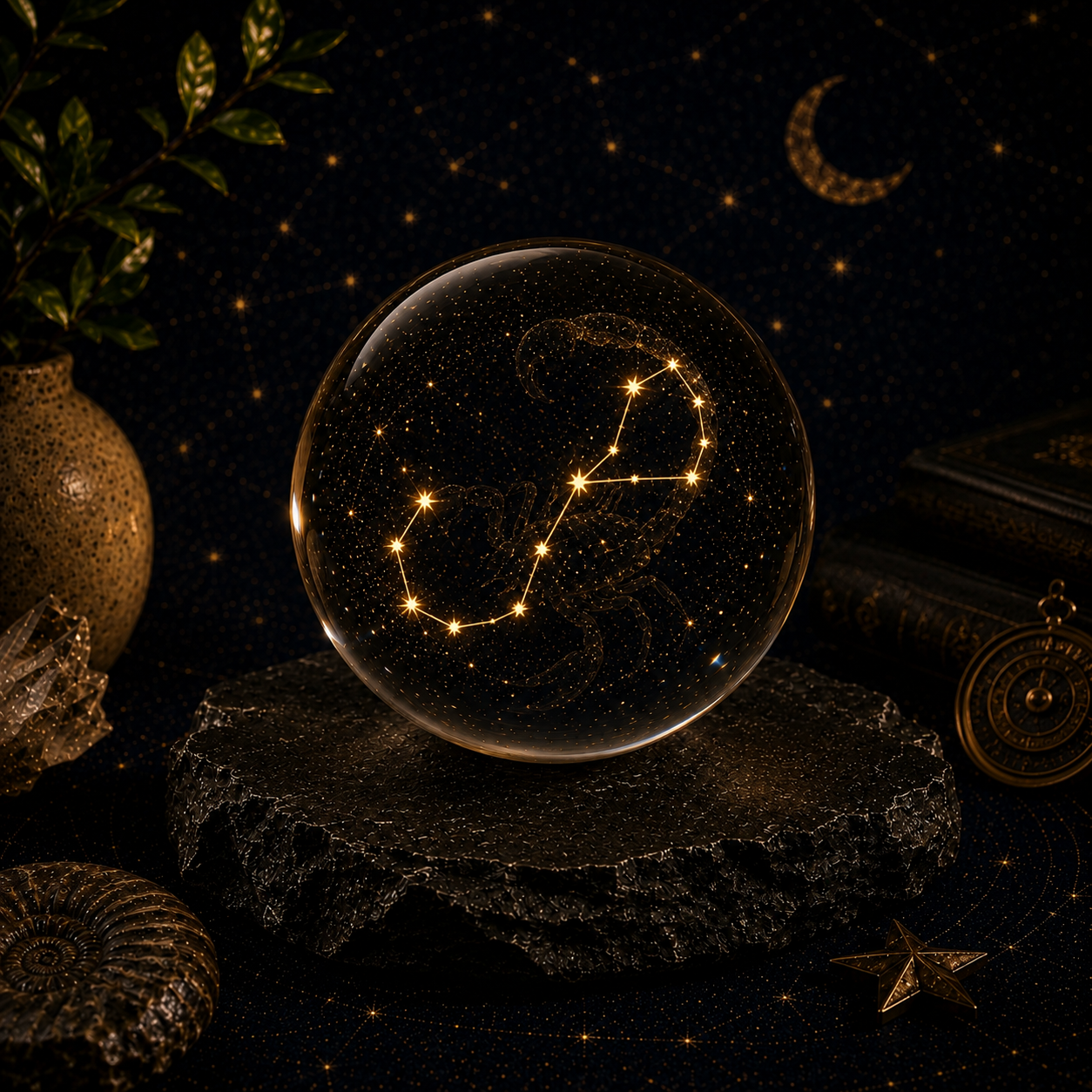 Scorpio Zodiac Crystal Ball