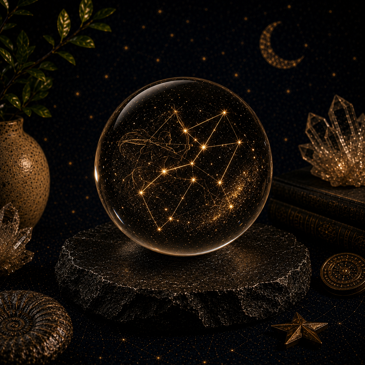 Sagittarius Zodiac Crystal Ball
