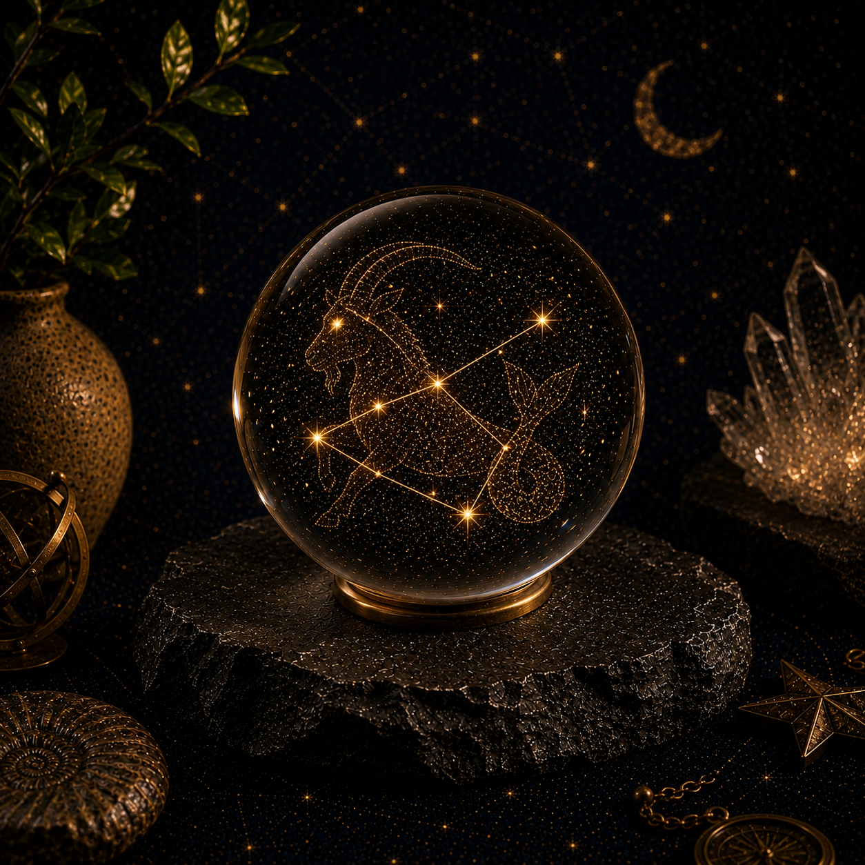 Capricorn Zodiac Crystal Ball