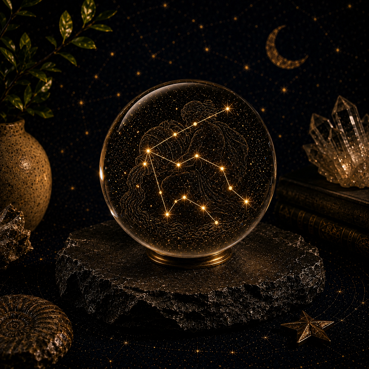 Aquarius Zodiac Crystal Ball