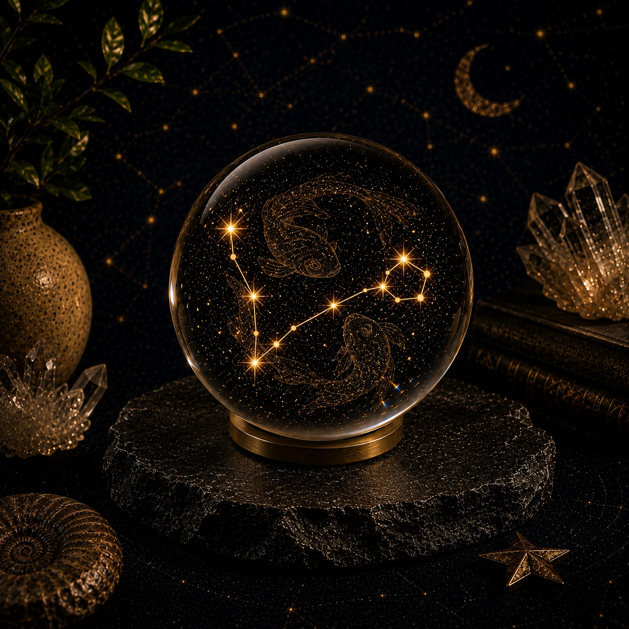 Pisces Zodiac Crystal Ball