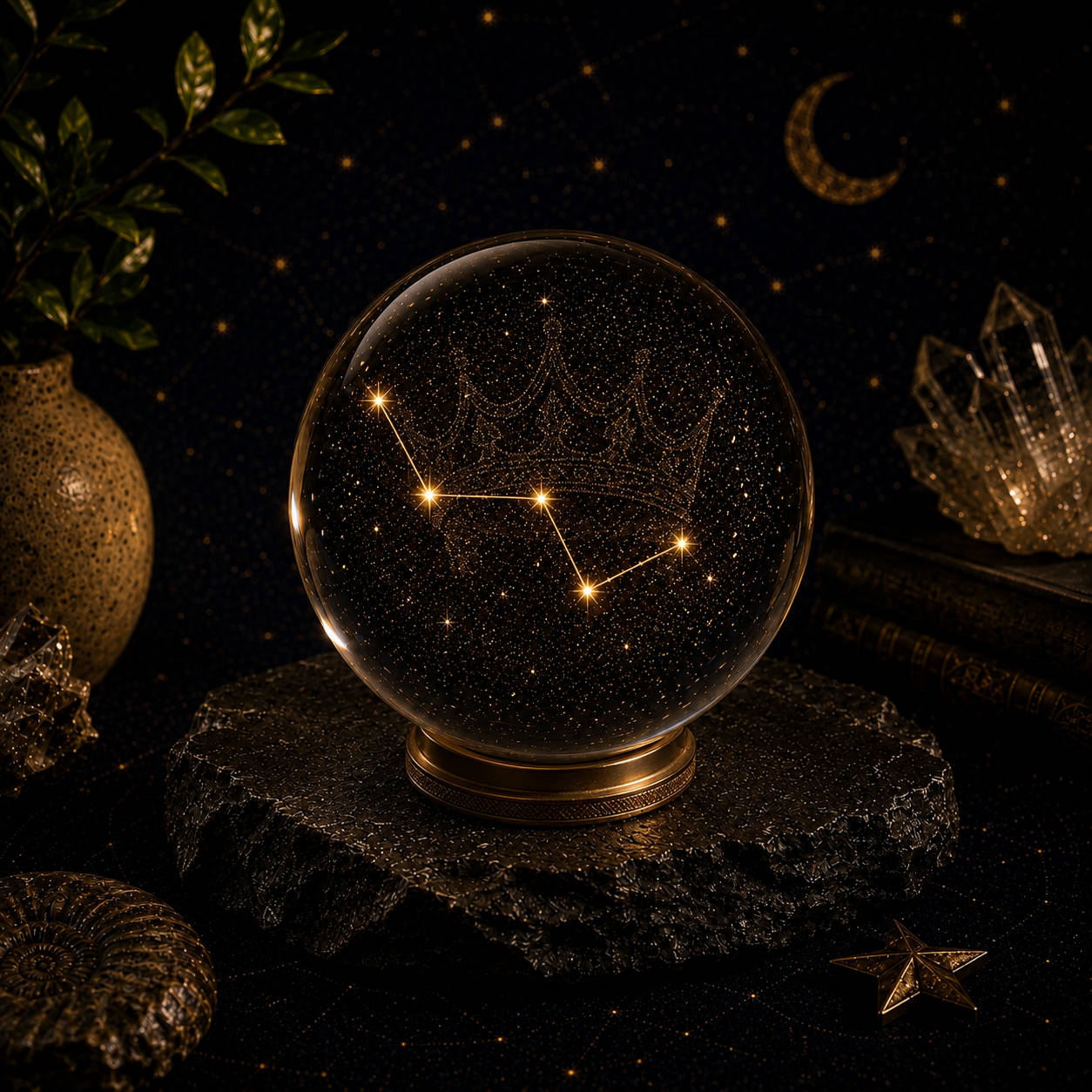 Cassiopeia Constellation Crystal Ball