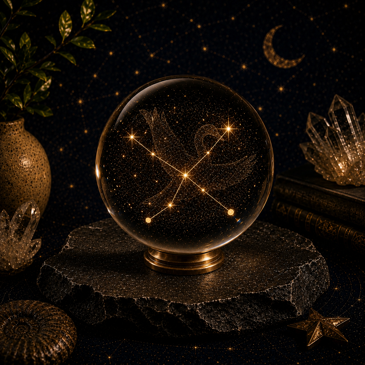 Cygnus Constellation Crystal Ball
