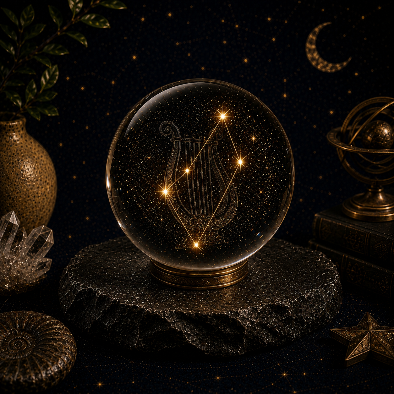 Lyra Constellation Crystal Ball