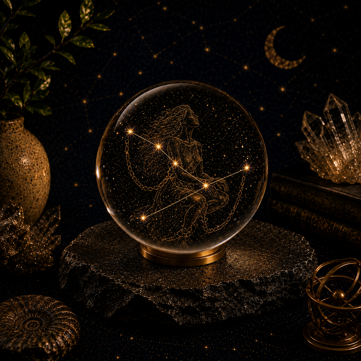 Andromeda Constellation Crystal Ball