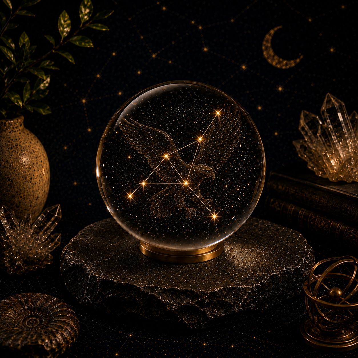 Aquila Constellation Crystal Ball