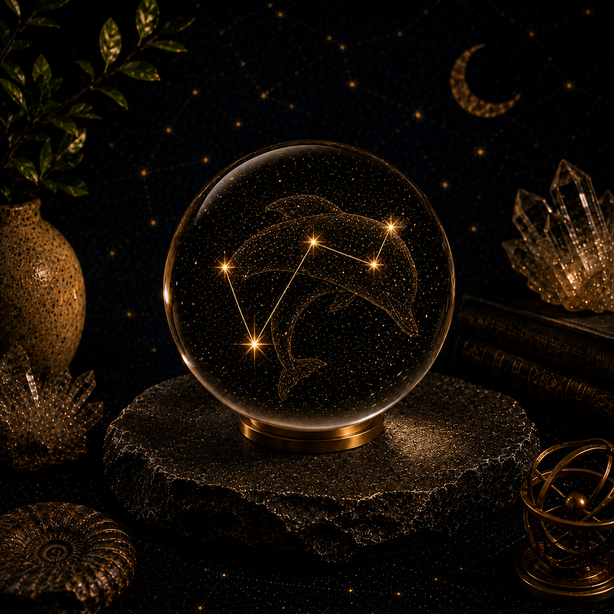 Delphinus Constellation Crystal Ball