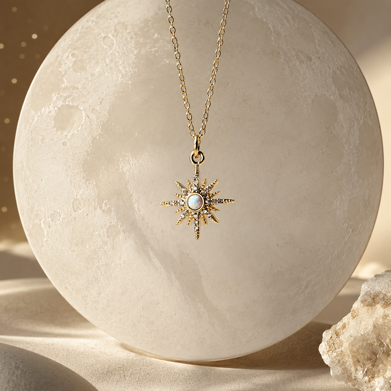 Opal Starburst Pendant