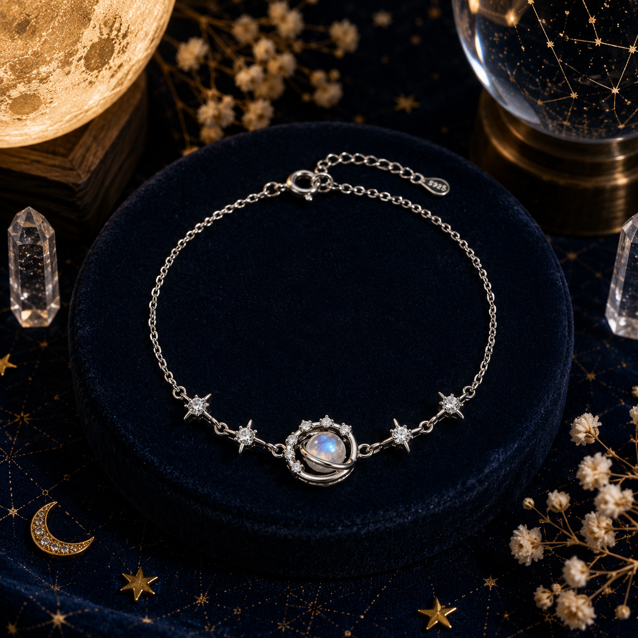 Moonstone Planet Bracelet