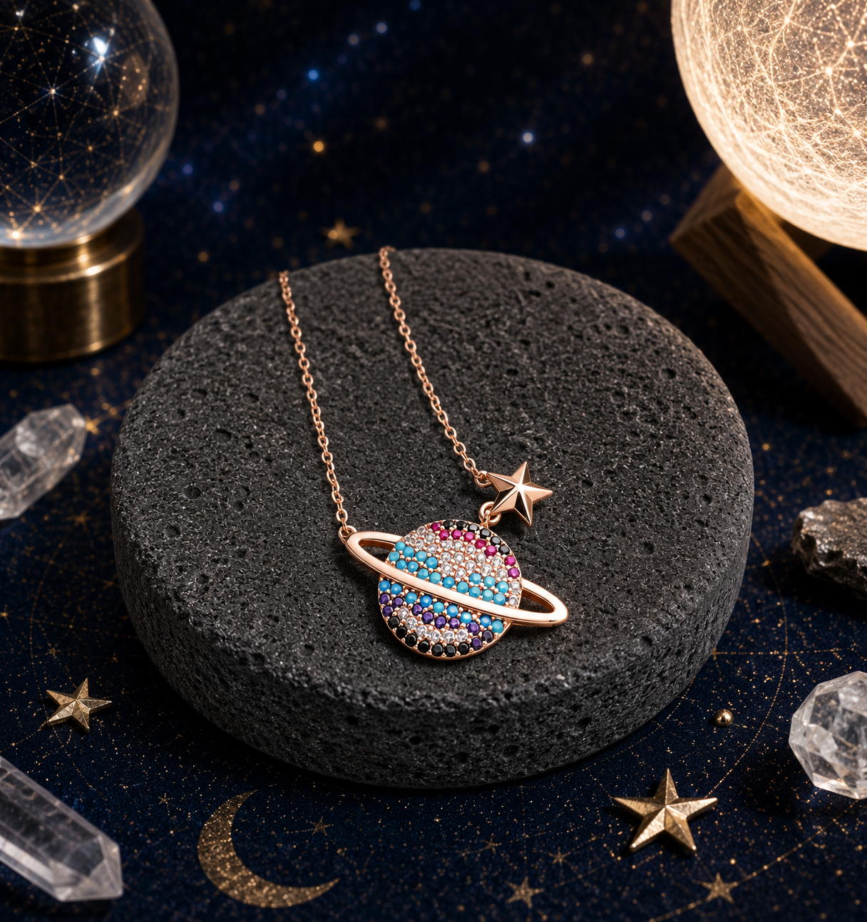 Ringed Planet Pendant