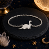 Silver Brontosaurus Bracelet