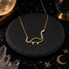 Golden Brontosaurus Necklace